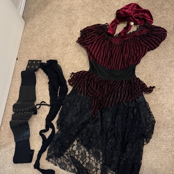 Spirit Burgundy and Black Pirate Costume for Kids - Picture 1 of 4